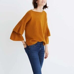 Madewell Tiered Bell Sleeve Sweater XS